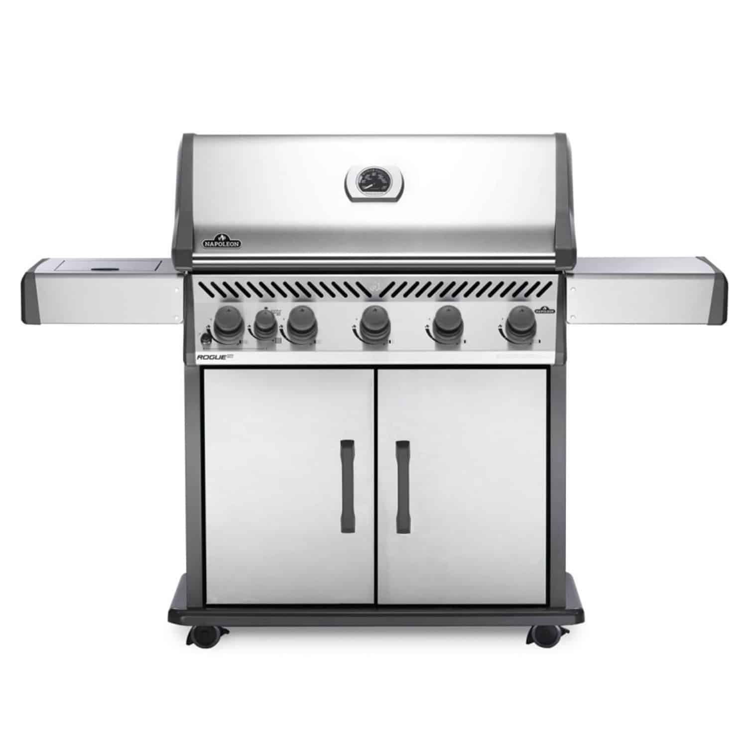 Napoleon Rogue Hybrid Gas & Charcoal Grill RXT625 – 5 burner Side Infra Burner Stainless Steel